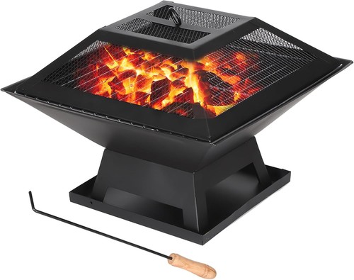 Black small fire pit - fire, for