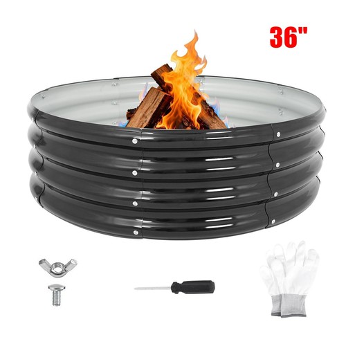 Black round galvanized - black,