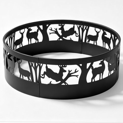 Iron fire pit - pit, 32-40in,