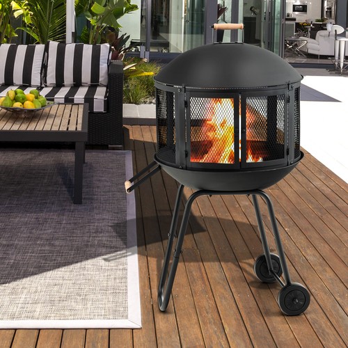 Patio round fire - fire, pit